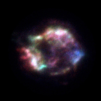 First light image from Swift showing a SuperNova Remnant.