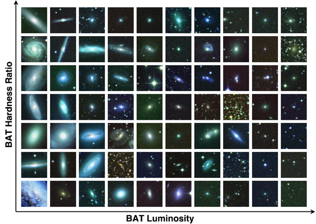 Typical host galaxies of BAT detected Seyfert galaxies.